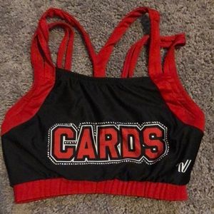 Louisville cards strapped sports bra